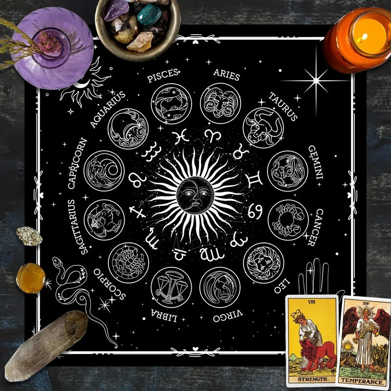 Nappe de tarot Olivenorma 12 constellations signes du zodiaque 
