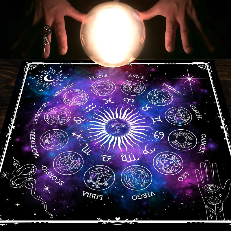 Nappe de tarot Olivenorma 12 constellations signes du zodiaque 