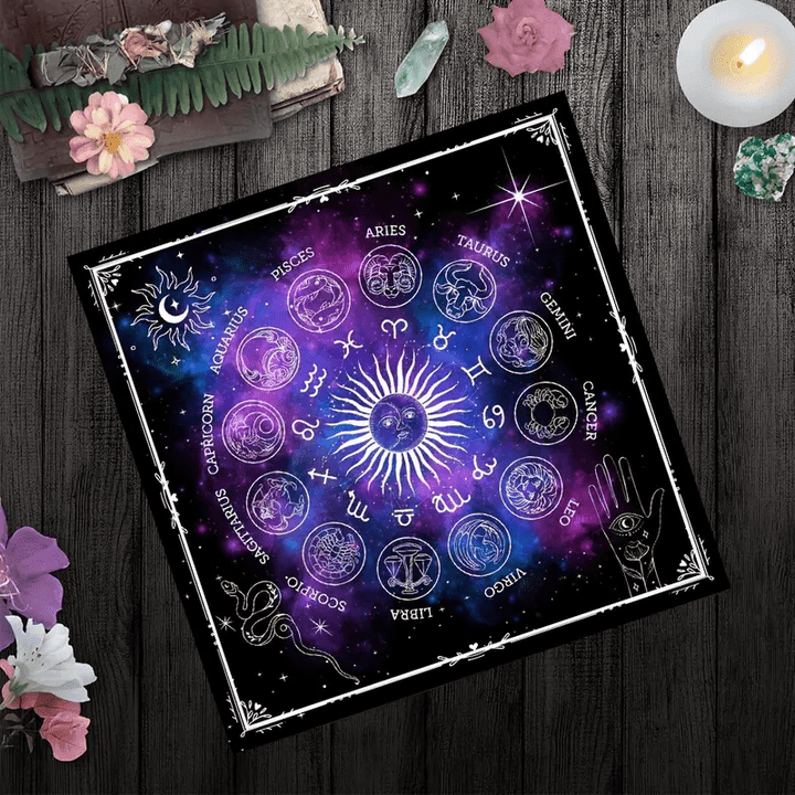 Nappe de tarot Olivenorma 12 constellations signes du zodiaque 