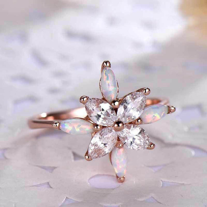 Olivenorma "Le sens de la vérité" - Bague Fleur Opale 