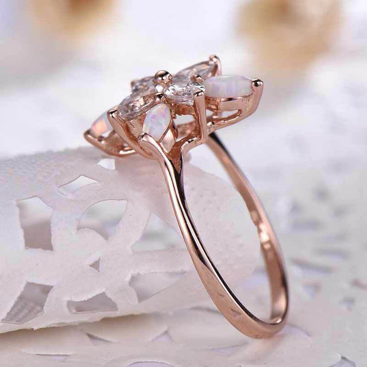 Olivenorma "Le sens de la vérité" - Bague Fleur Opale 