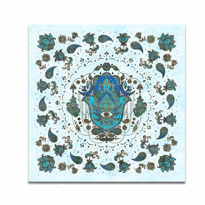 Nappe de tarot astrologique de sorcellerie de main de Hamsa Olivenorma 