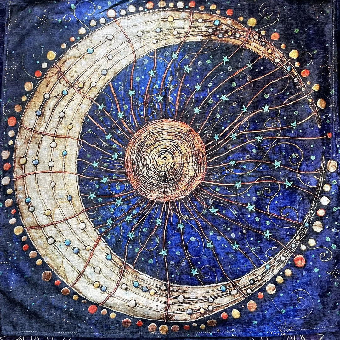 Nappe de tarot pour autel Wicca carré Olivenorma 