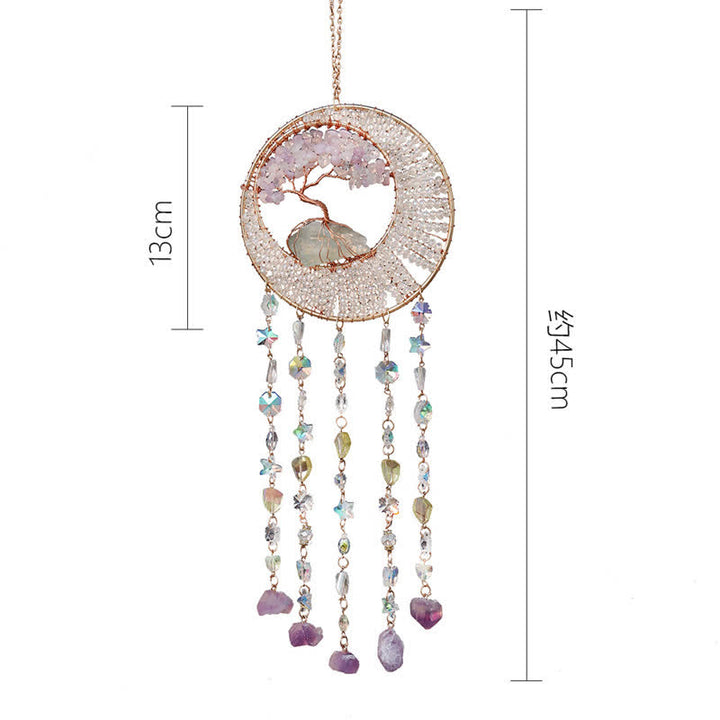 Carillon Olivenorma attrape-soleil en lépidolite Olivenorma Arbre de Vie 