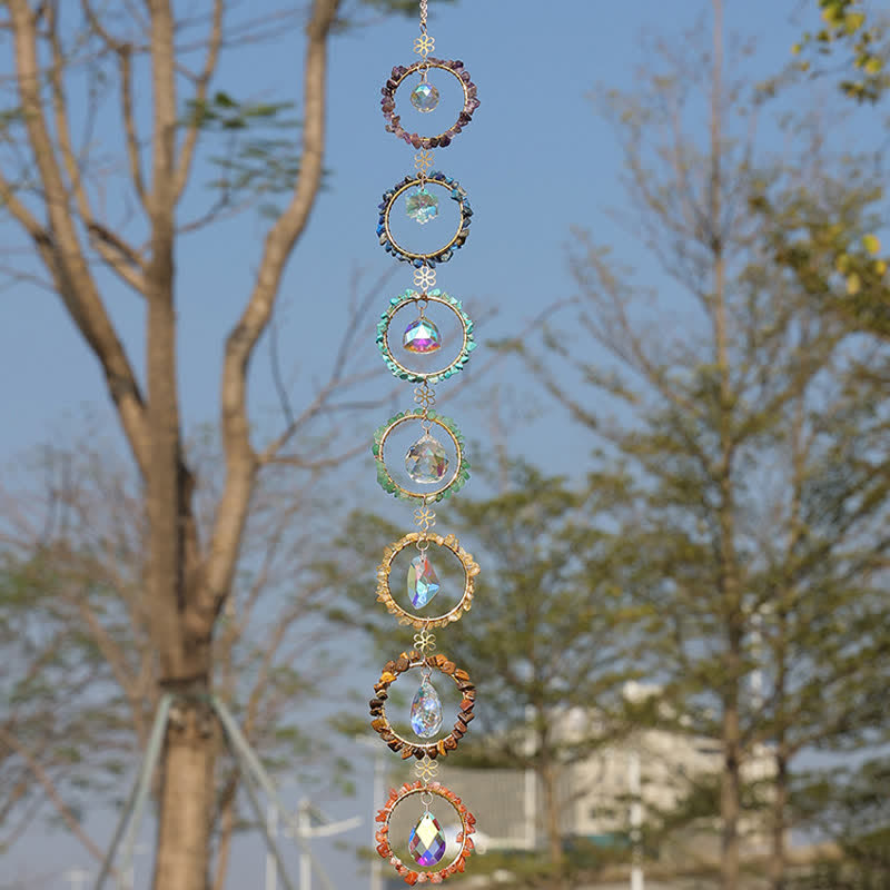 Carillon éolien décoratif attrape-rêves en gravier Chakra Olivenorma 