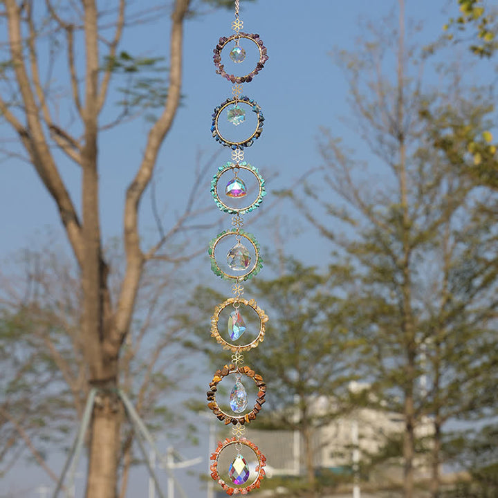 Carillon éolien décoratif attrape-rêves en gravier Chakra Olivenorma 