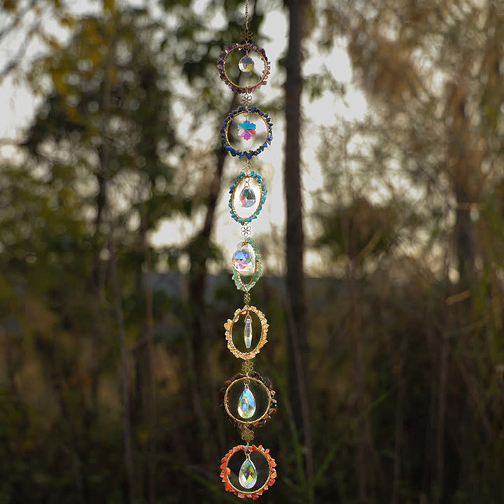Carillon éolien décoratif attrape-rêves en gravier Chakra Olivenorma 
