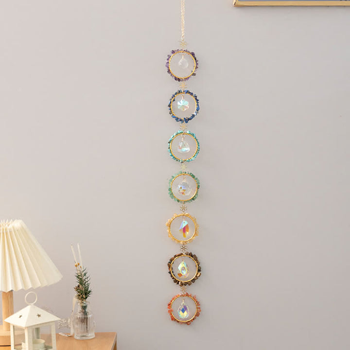 Carillon éolien décoratif attrape-rêves en gravier Chakra Olivenorma 