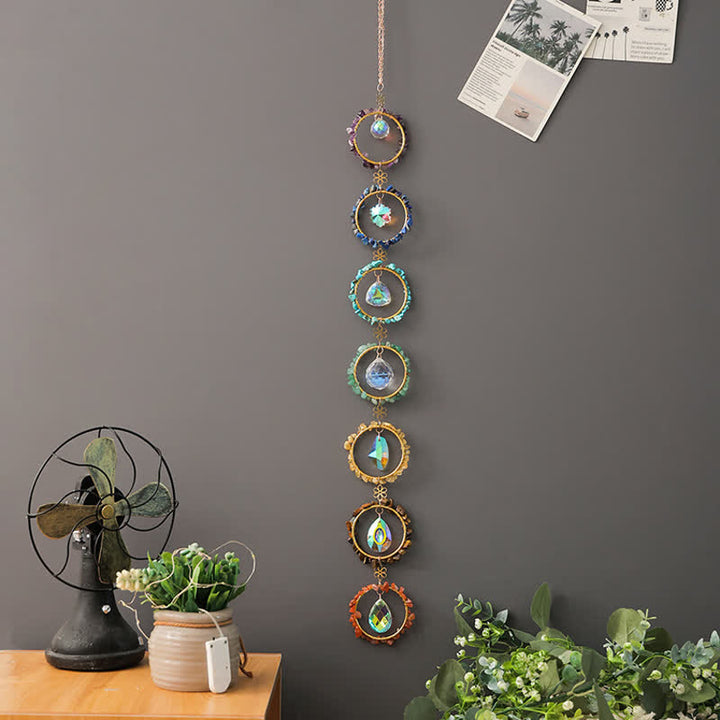 Carillon éolien décoratif attrape-rêves en gravier Chakra Olivenorma 