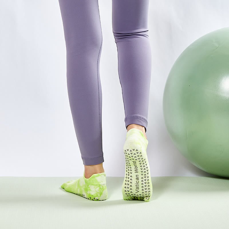Chaussettes de Pilates montantes Olivenorma Tie-Dye, antidérapantes, respirantes et extensibles, idéales pour le yoga et la barre. - image 8