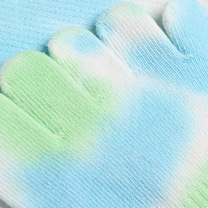 Chaussettes de yoga et de pilates Olivenorma en coton tie-dye, confortables et antidérapantes, idéales pour les exercices à la barre et les entraînements en studio. Elles offrent un maintien extensible et respirant. - image 4