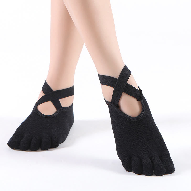 Chaussettes de yoga à cinq orteils/sans orteils Olivenorma Grip pour femmes 
