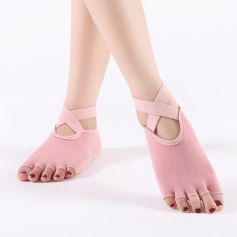 Chaussettes de Pilates Olivenorma pour femmes, sans orteils, antidérapantes, à cinq orteils – Chaussettes de yoga et de barre au sol sans orteils - image 21