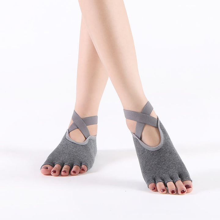 Chaussettes de yoga à cinq orteils/sans orteils Olivenorma Grip pour femmes 