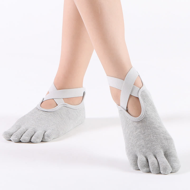 Chaussettes de Pilates Olivenorma pour femmes, sans orteils, antidérapantes, à cinq orteils – Chaussettes de yoga et de barre au sol sans orteils - image 8