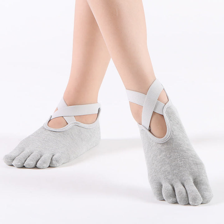 Chaussettes de Pilates Olivenorma pour femmes, sans orteils, antidérapantes, à cinq orteils – Chaussettes de yoga et de barre au sol sans orteils - image 8