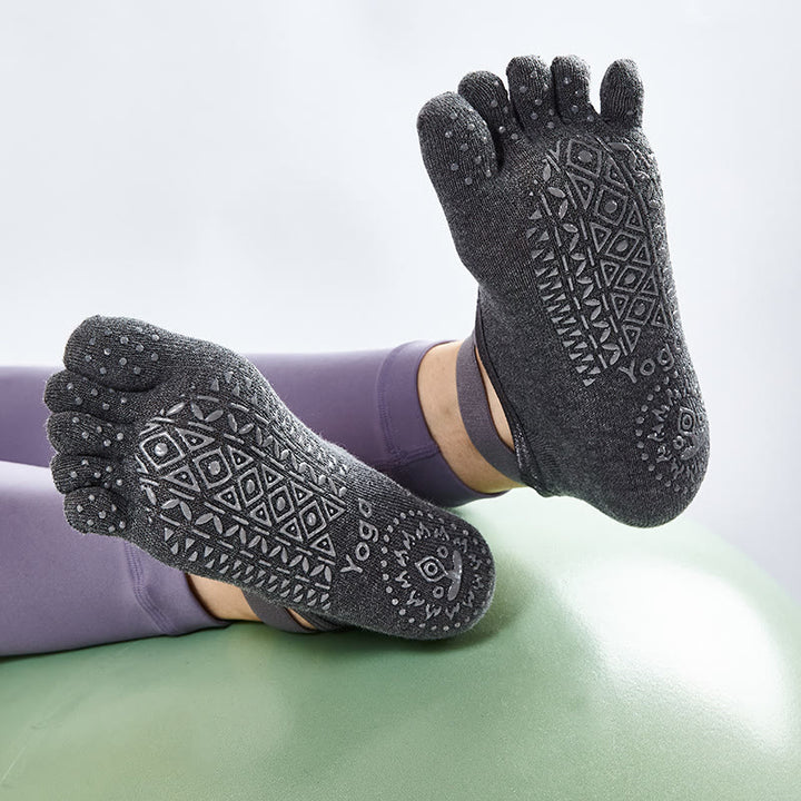 Chaussettes de yoga à cinq orteils/sans orteils Olivenorma Grip pour femmes 