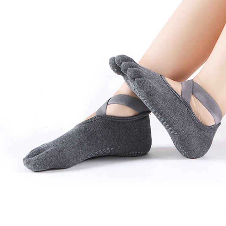 Chaussettes de yoga à cinq orteils/sans orteils Olivenorma Grip pour femmes 
