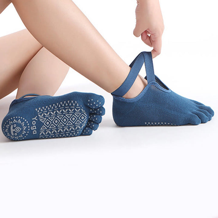 Chaussettes de yoga à cinq orteils/sans orteils Olivenorma Grip pour femmes 