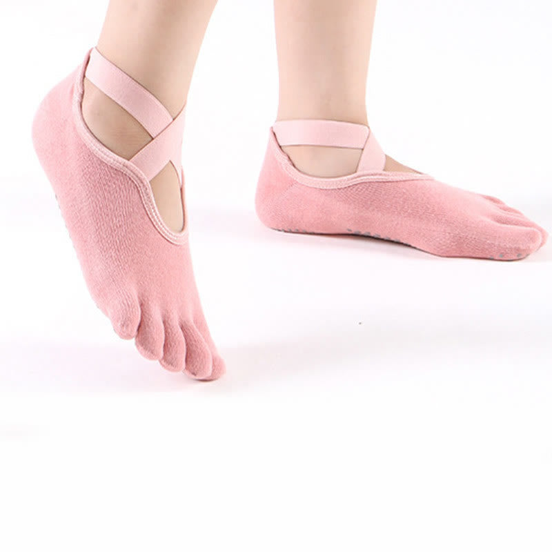 Chaussettes de yoga à cinq orteils/sans orteils Olivenorma Grip pour femmes 