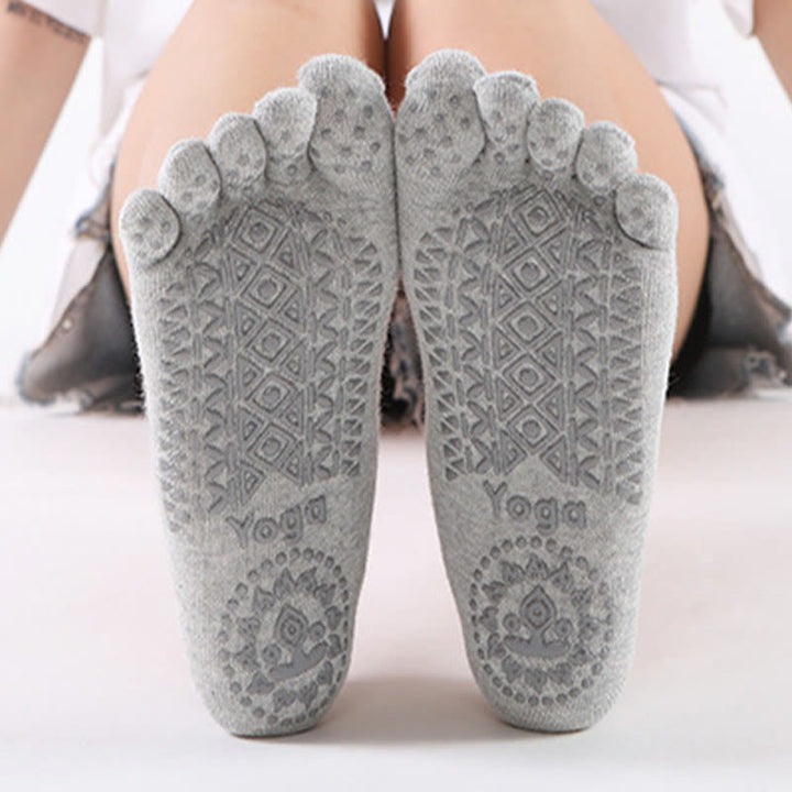 Chaussettes de yoga à cinq orteils/sans orteils Olivenorma Grip pour femmes 