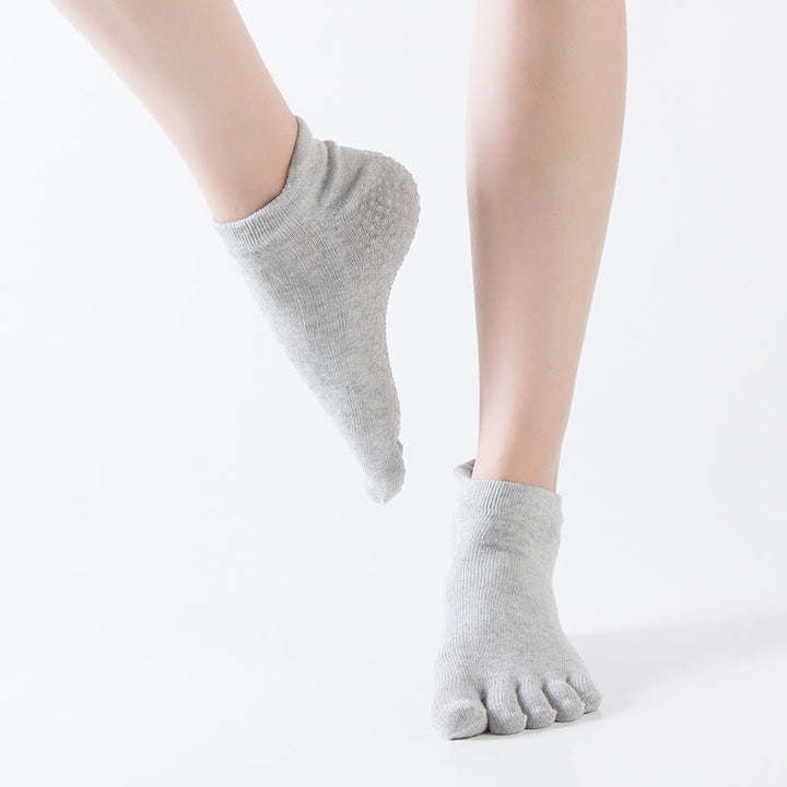 Chaussettes de Pilates antidérapantes de couleur unie Olivenorma 