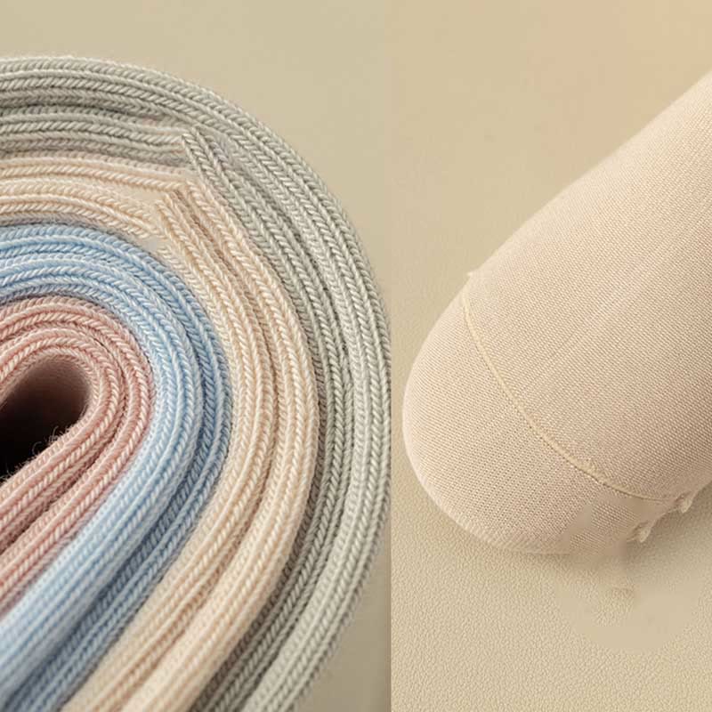 Chaussettes de yoga à rayures unies antidérapantes Olivenorma 