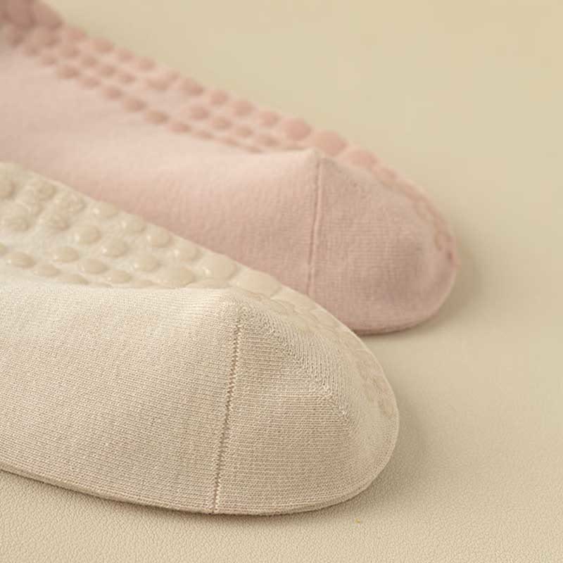 Chaussettes de yoga à rayures unies antidérapantes Olivenorma 