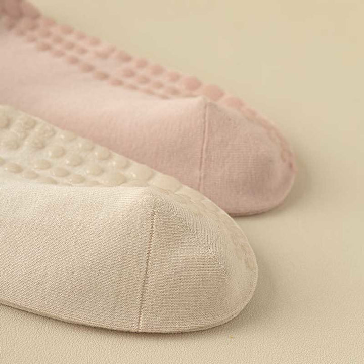 Chaussettes de yoga à rayures unies antidérapantes Olivenorma 