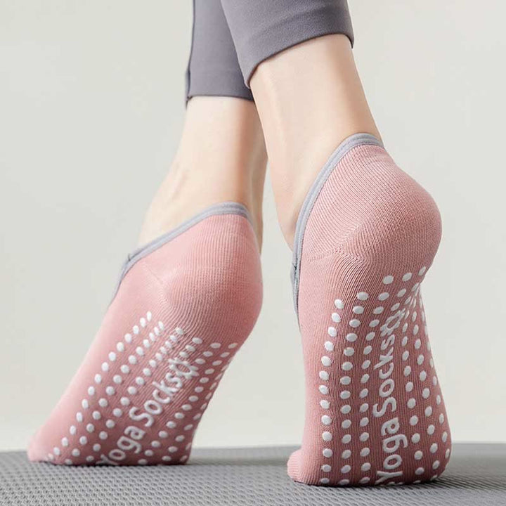 Chaussettes antidérapantes Olivenorma pour yoga, pilates et barre avec sangles 