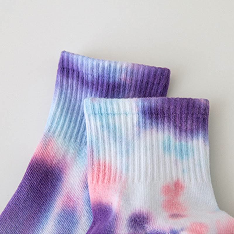 Chaussettes de sport Olivenorma Tie-Dye Grip antidérapantes pour Pilates et barre, en coton extensible respirant, idéales pour le yoga. - image 5