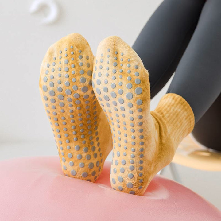 Chaussettes de yoga à imprimé tie-dye Olivenorma