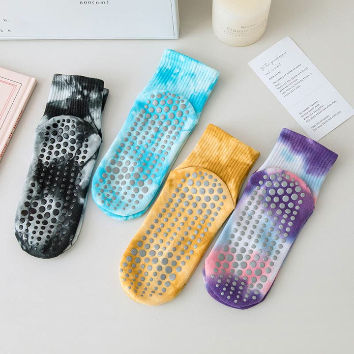 Chaussettes de yoga à imprimé tie-dye Olivenorma
