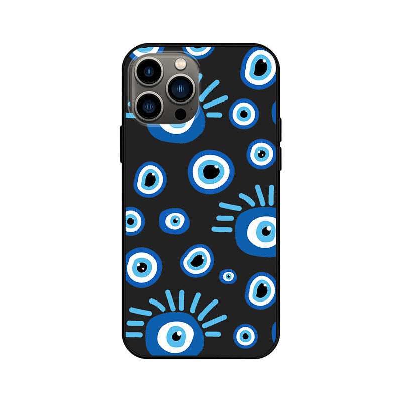 Coque de téléphone Olivenorma Blue Evil Eye Hamsa pour iPhone 13/14/15