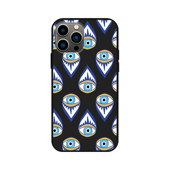 Coque de téléphone Olivenorma Blue Evil Eye Hamsa pour iPhone 13/14/15