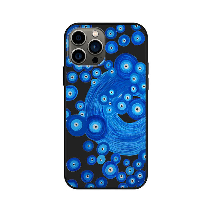 Coque de téléphone Olivenorma Blue Evil Eye Hamsa pour iPhone 13/14/15
