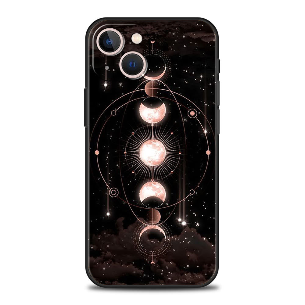 Coque de téléphone Olivenorma pour iPhone 13/14/15 avec motif soleil et lune mignons