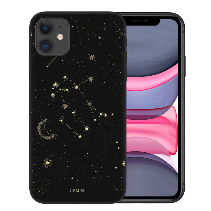 Coque de téléphone Olivenorma pour iPhone 14/15 Constellations 12 signes du zodiaque 
