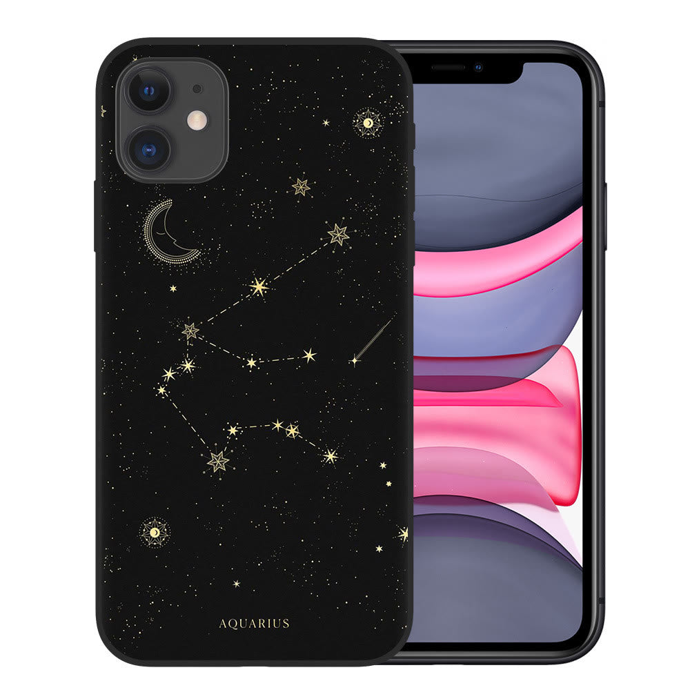Coque de téléphone Olivenorma pour iPhone 14/15 Constellations 12 signes du zodiaque 