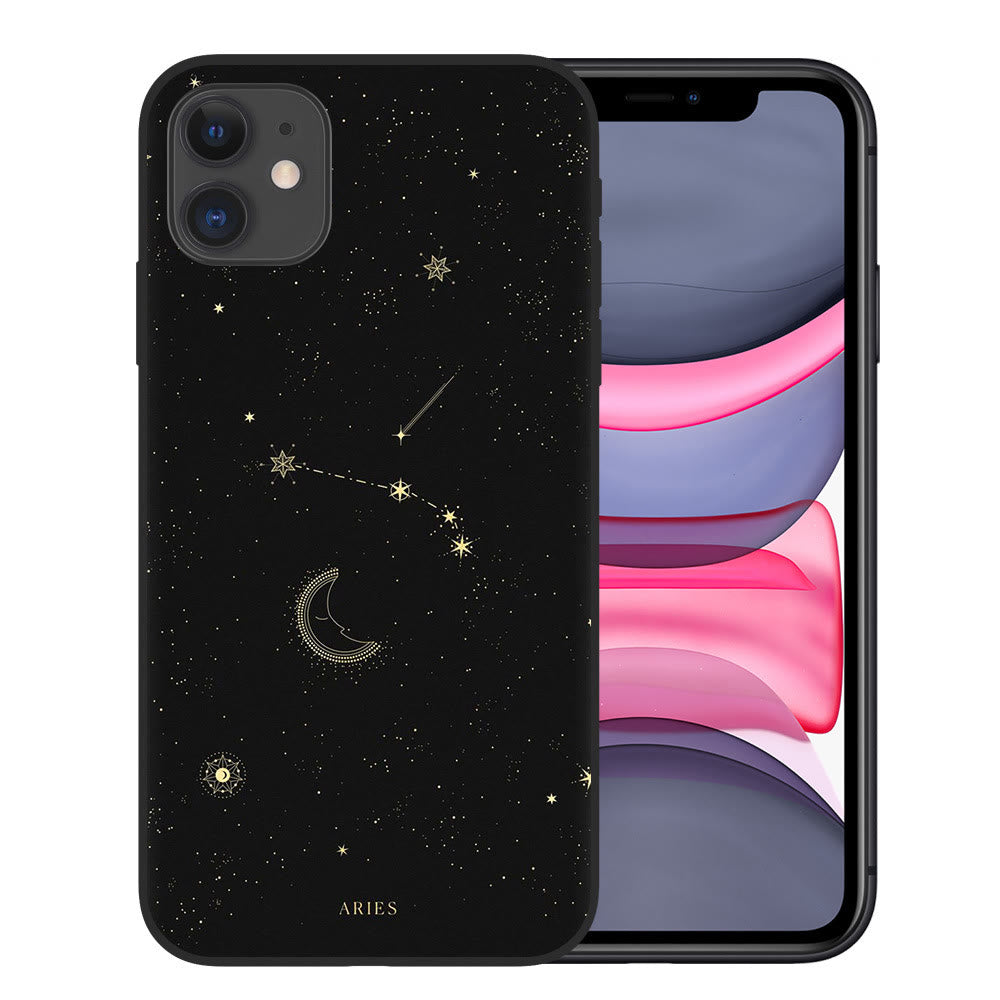 Coque de téléphone Olivenorma pour iPhone 14/15 Constellations 12 signes du zodiaque 