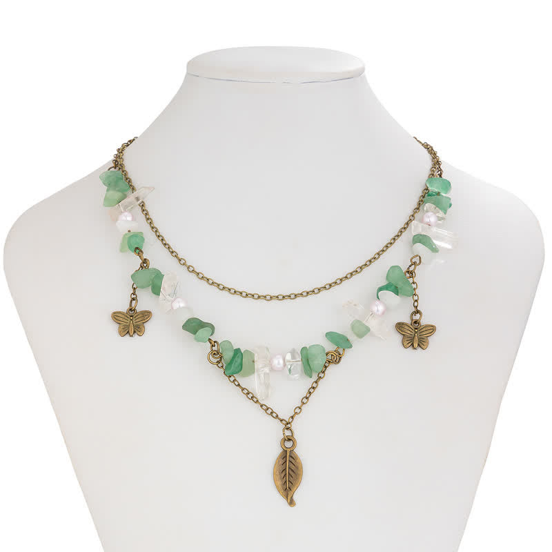 Collier avec pendentif en pierre naturelle étoile lune soleil Olivenorma
