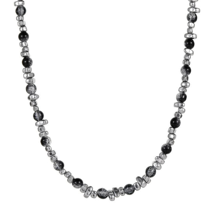 Collier de perles en hématite avec pierre œil de chat Hip Hop Olivenorma