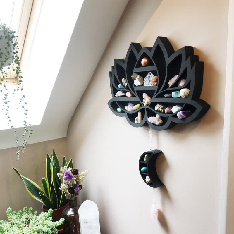 Etagère créative Olivenorma Lotus avec cristal de lune