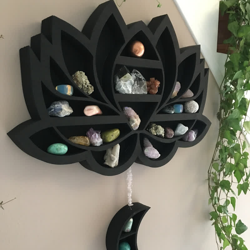 Etagère créative Olivenorma Lotus avec cristal de lune
