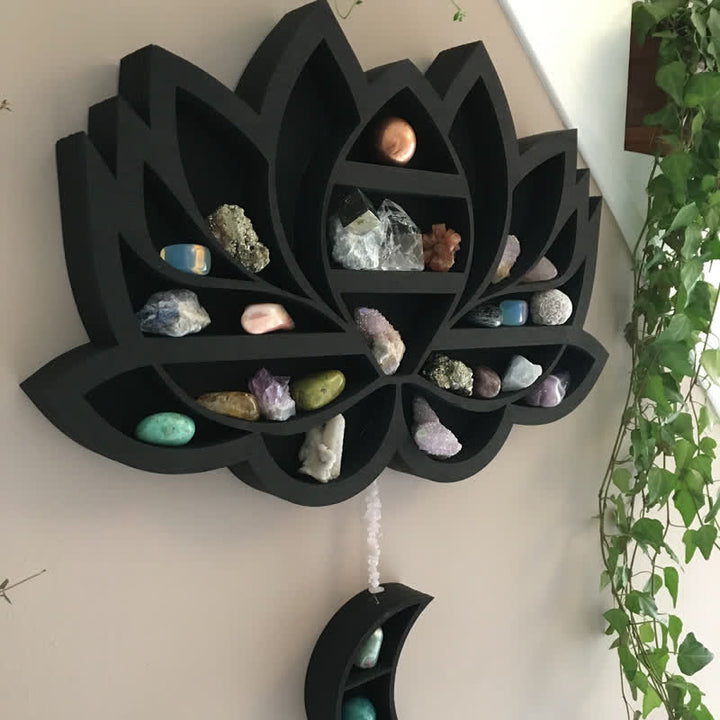 Etagère créative Olivenorma Lotus avec cristal de lune