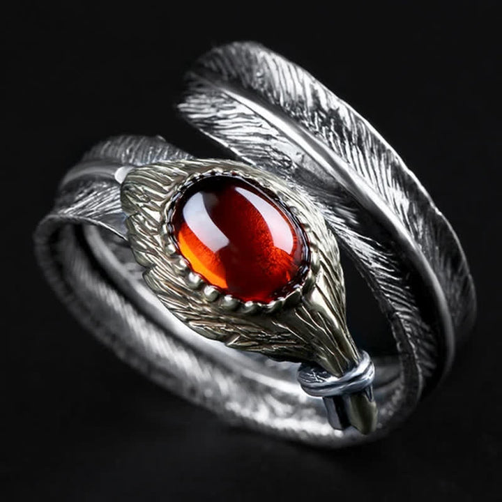 Bague ouverte en argent S925 en forme de plume incurvée Olivenorma - image 13