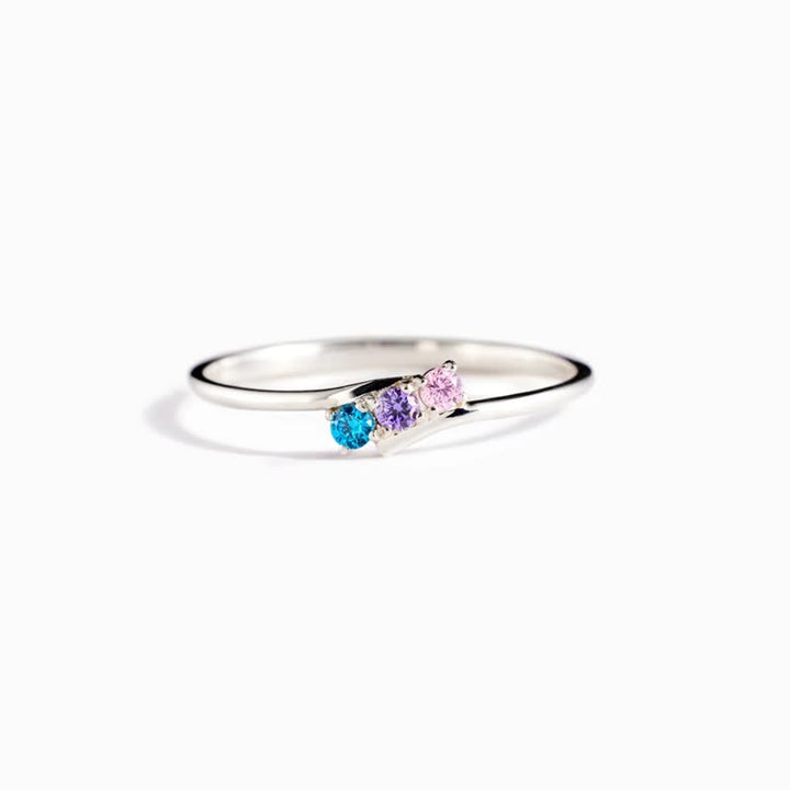 Bague Olivenorma en argent sterling S925 avec pierre de naissance et diamant, ornée d'une carte cadeau. - image 16