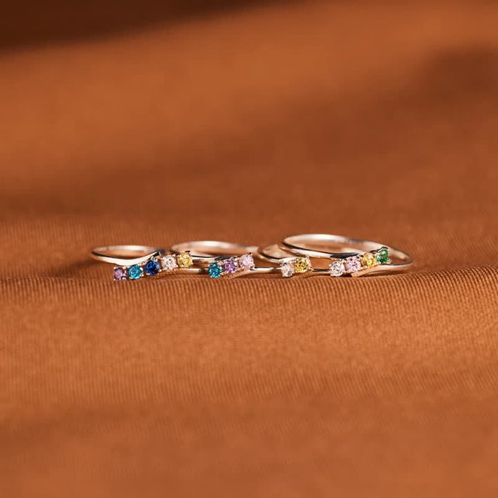 Bague Olivenorma en argent sterling S925 avec pierre de naissance et diamant, ornée d'une carte cadeau. - image 13