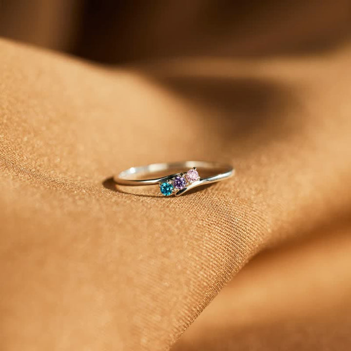 Bague Olivenorma en argent sterling S925 avec pierre de naissance et diamant, ornée d'une carte cadeau. - image 14