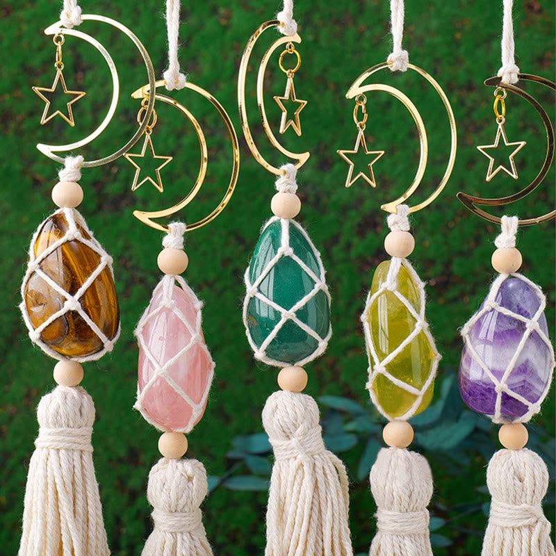 Ornement à suspendre en pierres précieuses de guérison naturelle Reiki Olivenorma 